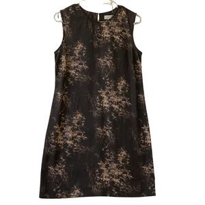 14th and Union Black and Tan Sleeveless Midi Dress